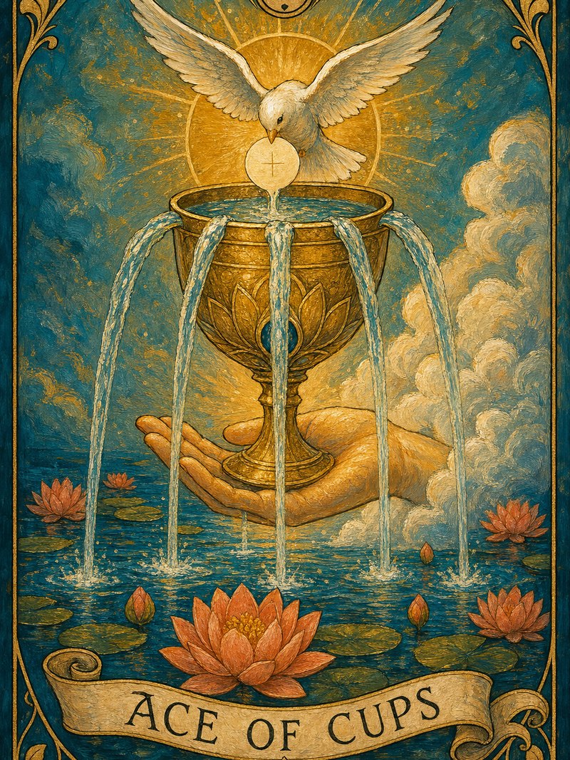 Ace of Cups tarot card.