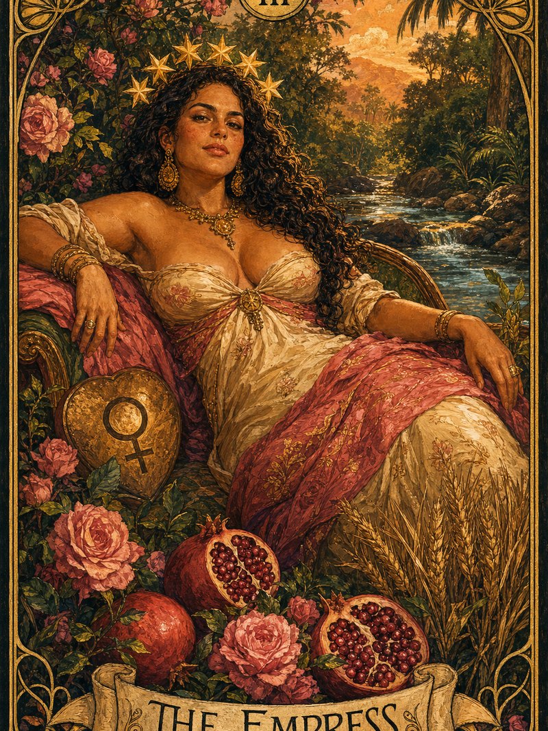 The Empress tarot card.