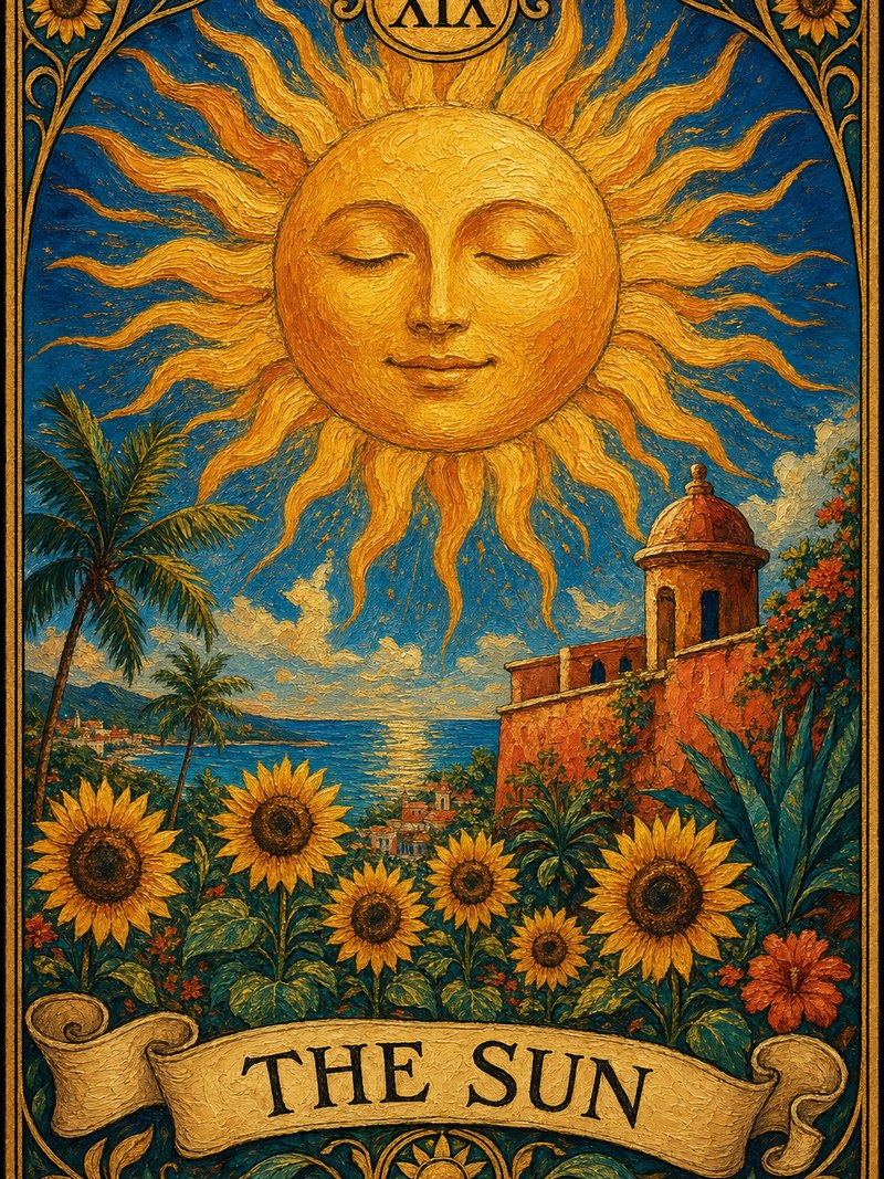 The Sun tarot card.
